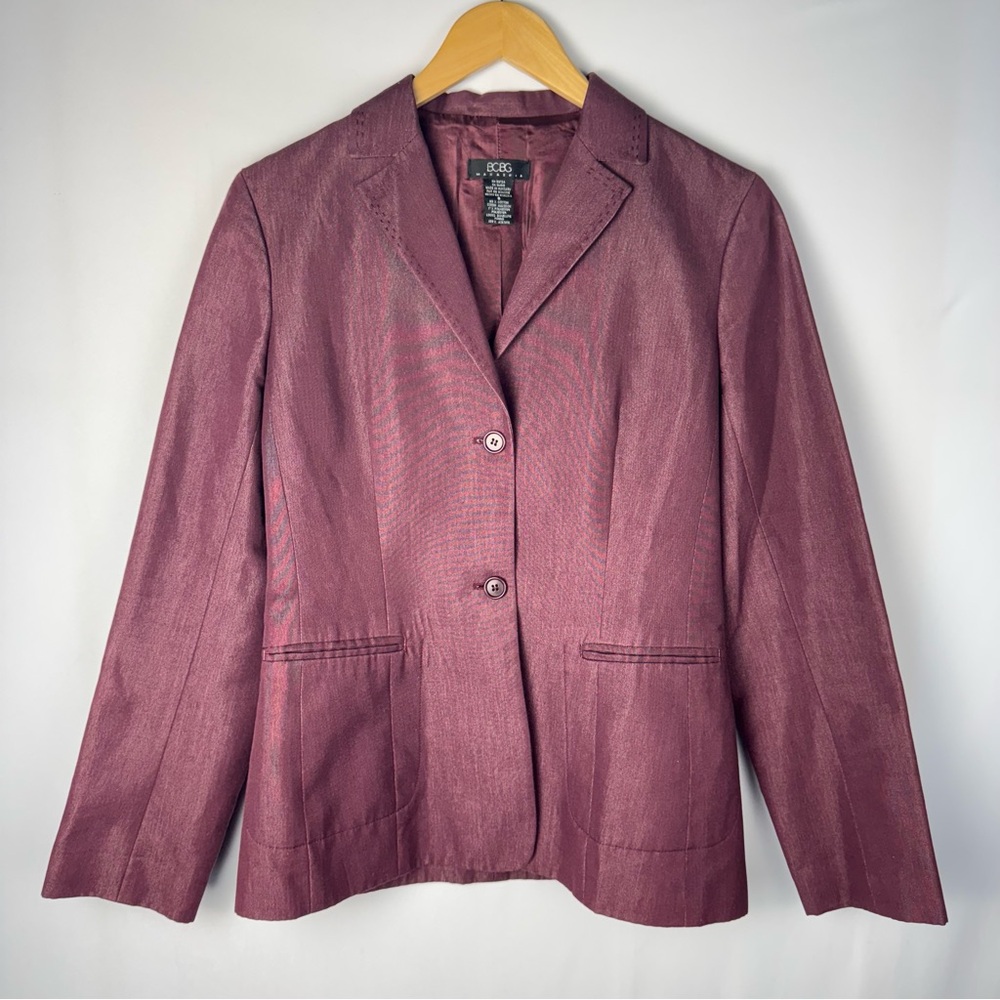 BCBGMaxAzria Purple Blazer & Skirt Suit Set
